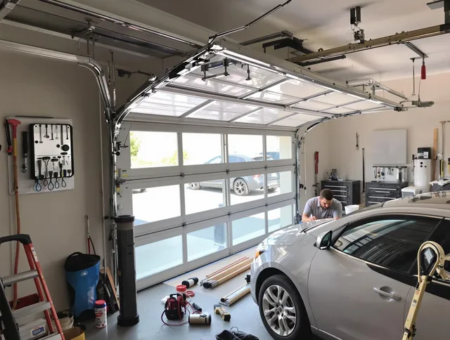 Garage door noise reduction service by Wickliffe Garage Door Repair in Wickliffe