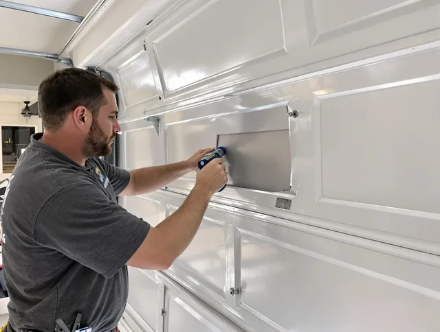 Garage door panel repair by Wickliffe Garage Door Repair in Wickliffe
